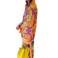 Printed long-sleeved shirt and ethnic style trousers suit 19